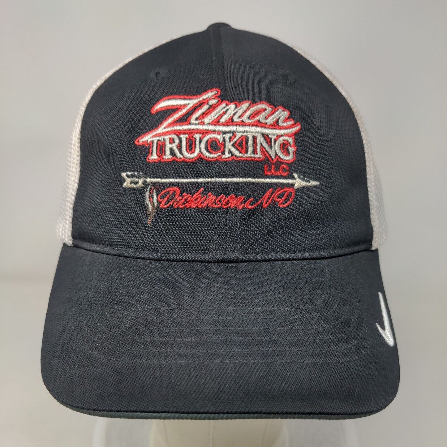 Ziman Trucking LLC Dickinson Nd Fitted Trucker Hat Black OS Flexfit Nike Golf