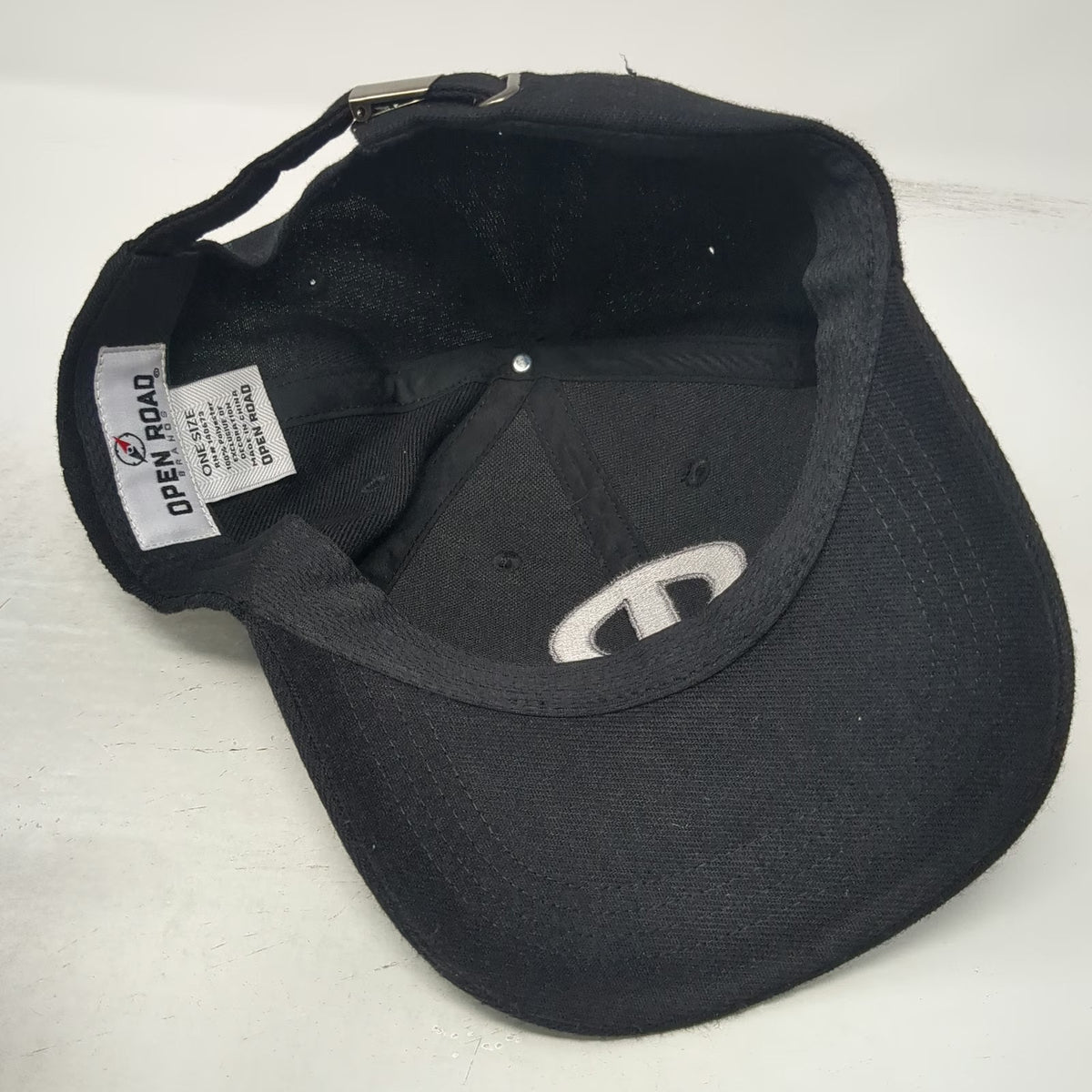 Open Road Brands Mopar Baseball Cap Black One Size Slideback Logo Polyester Hat