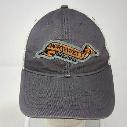 Legacy Trucker Hat Gray One Size North Jetty Brewing Mesh Snapback Patch