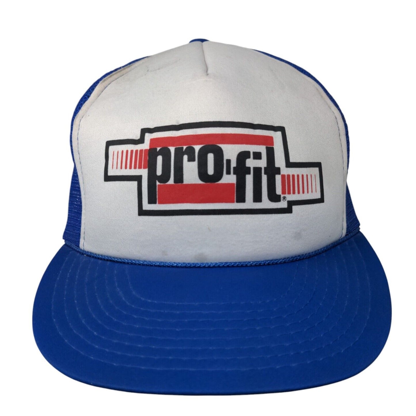 Pro-Fit Snapback Rope Trucker Hat Blue OSFA Mesh Back Colorblock