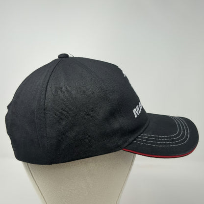 Snapback Black Hat One Size US Marines Made In USA Red Sandwich Brim Gray Stitch