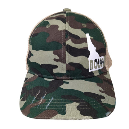 Boise ID Snapback Trucker Hat Camouflage One Size Mesh Back Adjustable