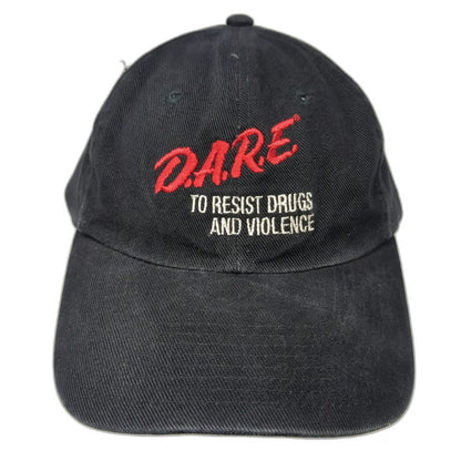 D.A.R.E. To Resist Drugs and Violence Hat Black One Size Baseball Cap Slideback