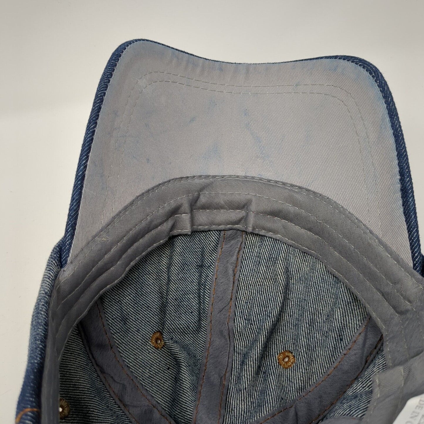 KISS Slideback Hat Blue One Size Adjustable Denim Bling Sequin Rhinestone