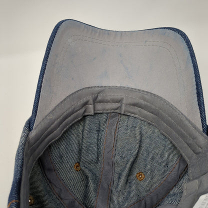 KISS Slideback Hat Blue One Size Adjustable Denim Bling Sequin Rhinestone