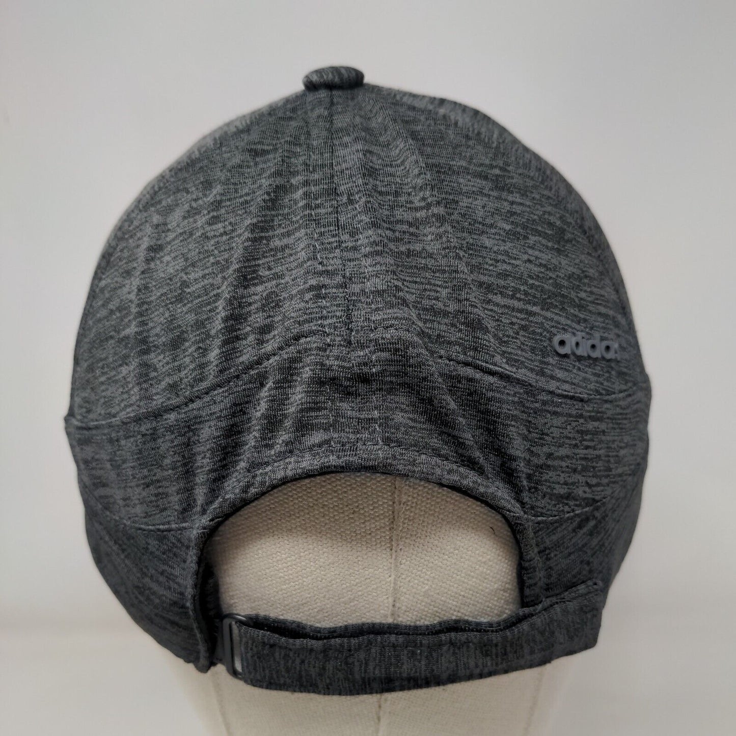 Adidas Strapback Hat Gray One Size Adjustable Climalite Vented Holes 6 Panel