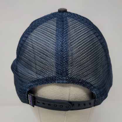 Patagonia Snapback Mesh Back Trucker Hat Blue OSFA Embroidered