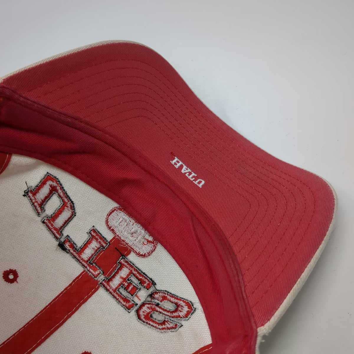 Utah Utes NCAA Lids Snapback Beige One Size Embroidered Cotton Underbrim Hat