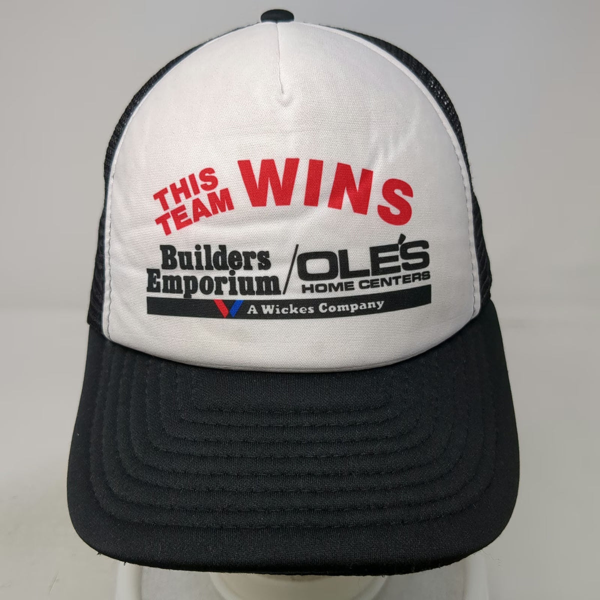 California Headwear Trucker Hat Black One Size Builders Emporium Oles Mesh Back