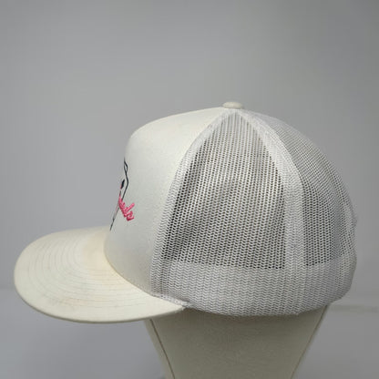 Western Threads White Trucker Hat One Size Playing Cards Mesh Snapback Flat Brim