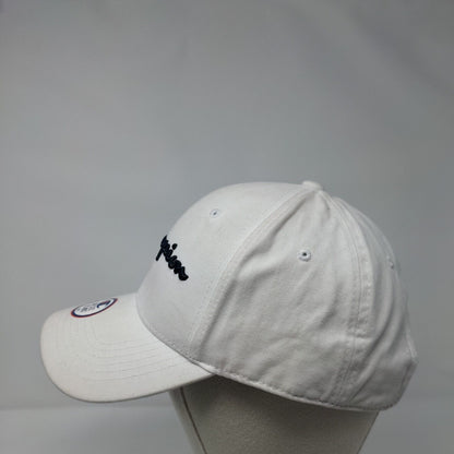 Champion Slideback Hat White OSFM Embroidered Adjustable Leather Strap