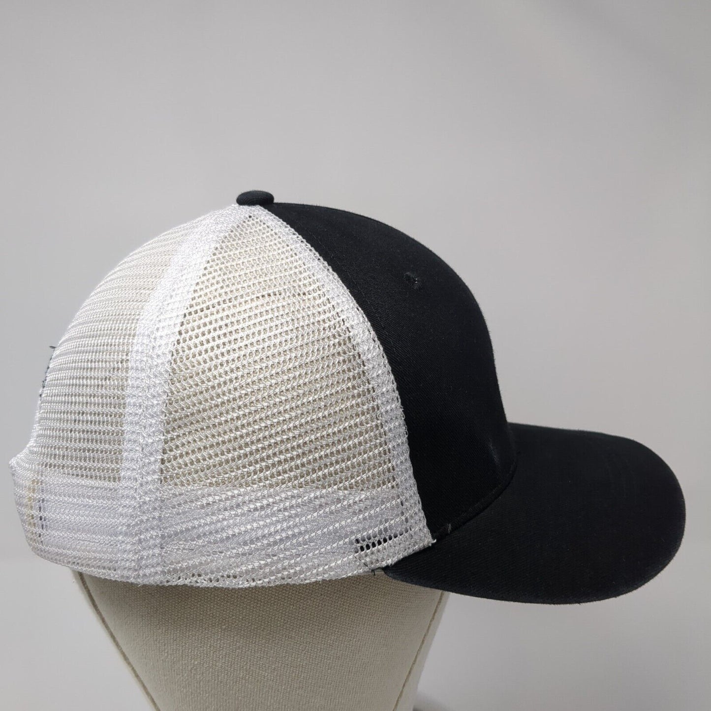 Double Trouble Bail Bonds Snapback Mesh Back Trucker Hat Black One Size