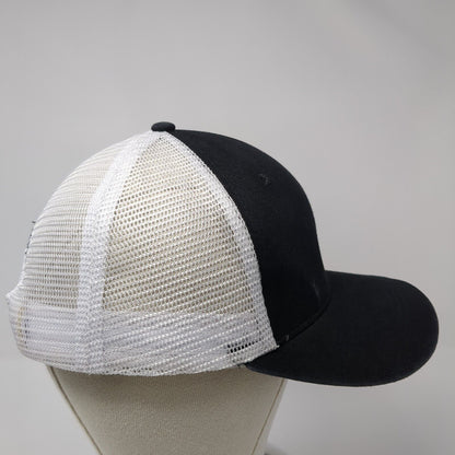 Double Trouble Bail Bonds Snapback Mesh Back Trucker Hat Black One Size