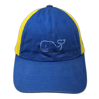 Vineyard Vines Blue Yellow One Size Trucker Hat Mesh Whale Embroidery Snapback