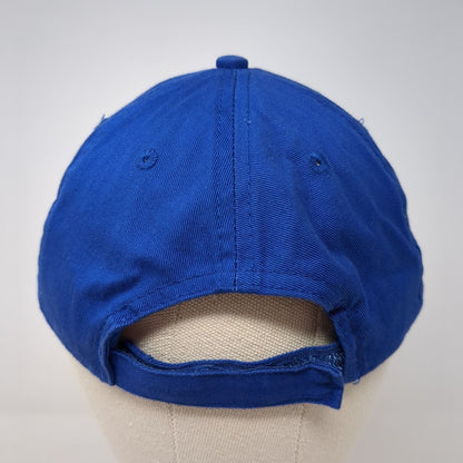 SB Strapback Hat Blue One Size Adjustable Port & Company 6 Panel Solid