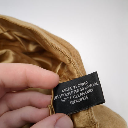 August Fitted Newsboy Cap Hat Brown One Size Solid Bow Outdoor