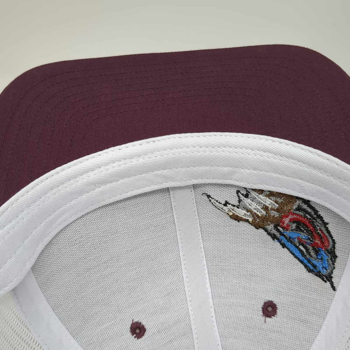 Richardson Trucker Hat Purple OSFM White Mesh Back Snapback Graphic Claw Logo