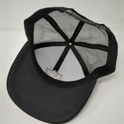 USCCA Snapback Trucker Hat Black One Size Adjustable Embroidered Mesh Back