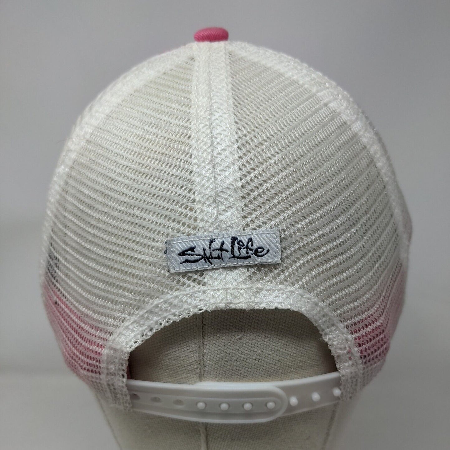 Salt Life Livin' Salty Since 2003 Trucker Hat Pink OSFM Mesh Back 6 Panel