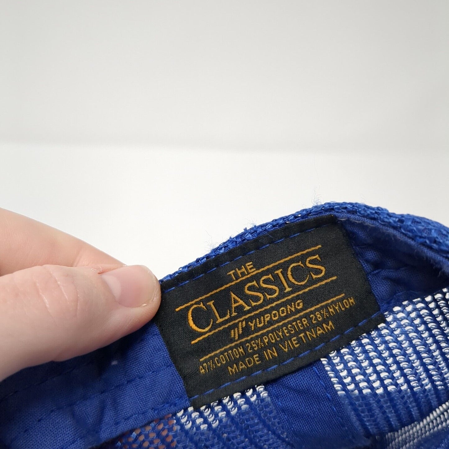 Idaho Tree-Gun Snapback Trucker Hat Blue One Size Flat Bill Yupoong