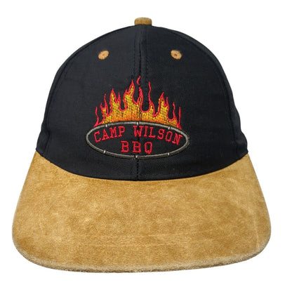 Camp Wilson Bbq Slideback Hat Black OS Adjustable Embroidered 6 Panel Nissin