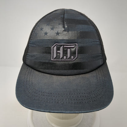 HT Highland Tactical Fitted Baseball Cap Black One Size Patriotic Mesh Back