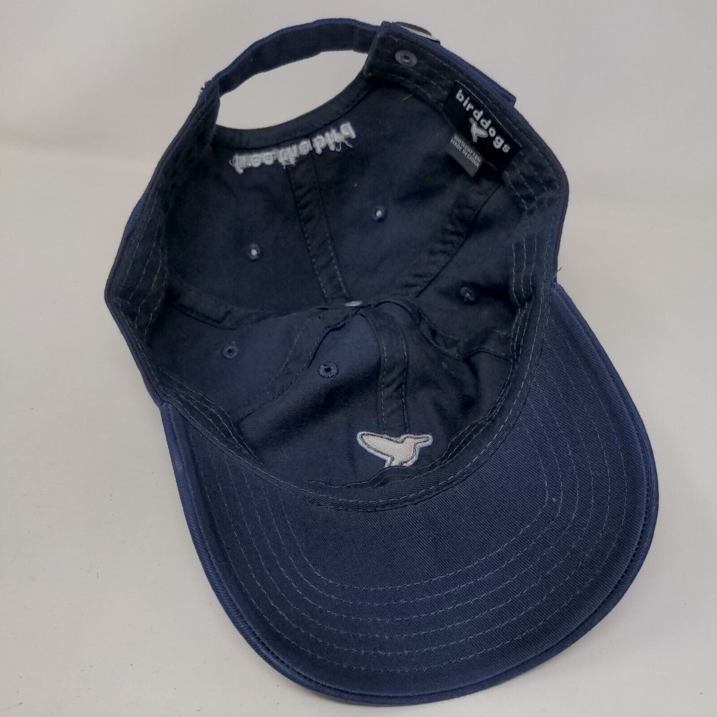 Birddogs Slideback Hat Blue One Size Solid Embroidered Free The Bird