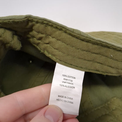 Unbranded Slideback Hat Green One Size Adjustable Blank Vent Holes