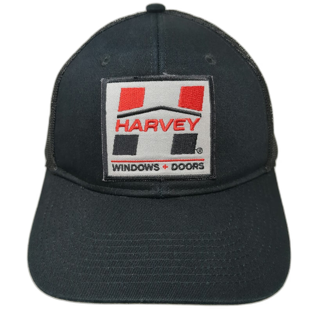 Port Authority Trucker Hat Black One Size Harvey Windows Doors Mesh Snapback