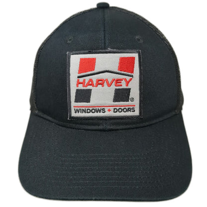 Port Authority Trucker Hat Black One Size Harvey Windows Doors Mesh Snapback