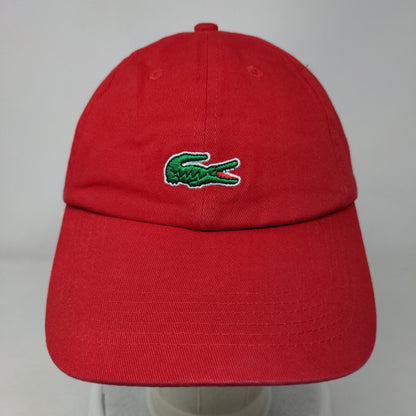 Lacoste Slideback Hat Red One Size Embroidered Adjustable 6 Panel