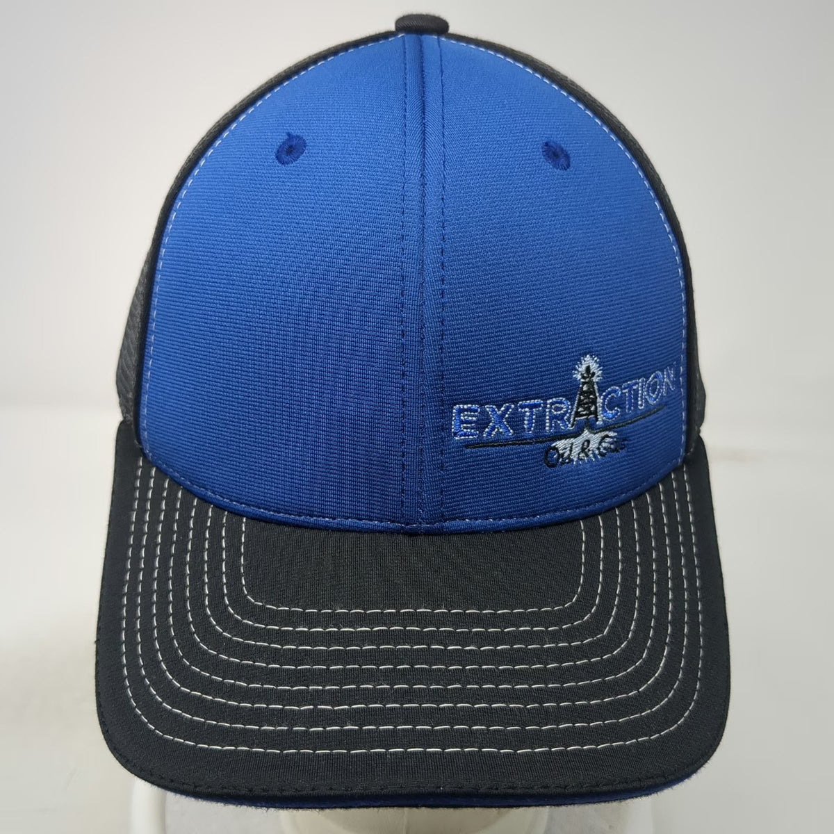 Richardson Baseball Cap Blue XL Extraction Oil & Gas Mesh Back Fitted Hat