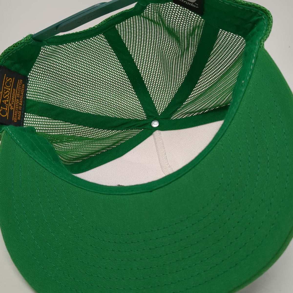 Stryder Trucker Hat Green One Size Cascade Idaho Snowmobile Snapback Mesh Back