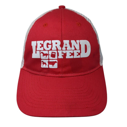 Legrand Feed Strapback Trucker Hat Red One Size Adjustable Mesh Back Vitronic