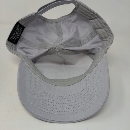 Ultra Club Men's Strapback Hat Gray Graphic Logo Team Ohio Pink Door Logo Cotton