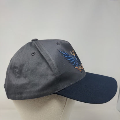 Bozkee Men's Strapback Hat Gray OSFM Cedar Point Valravn Rollercoaster Logo