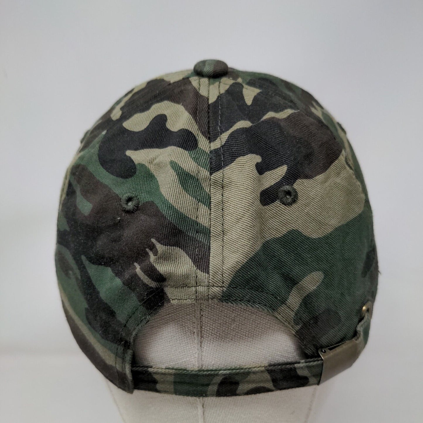 Ethos Slideback Hat Camouflage OSFA Adjustable Vented Holes 6 Panel Blank