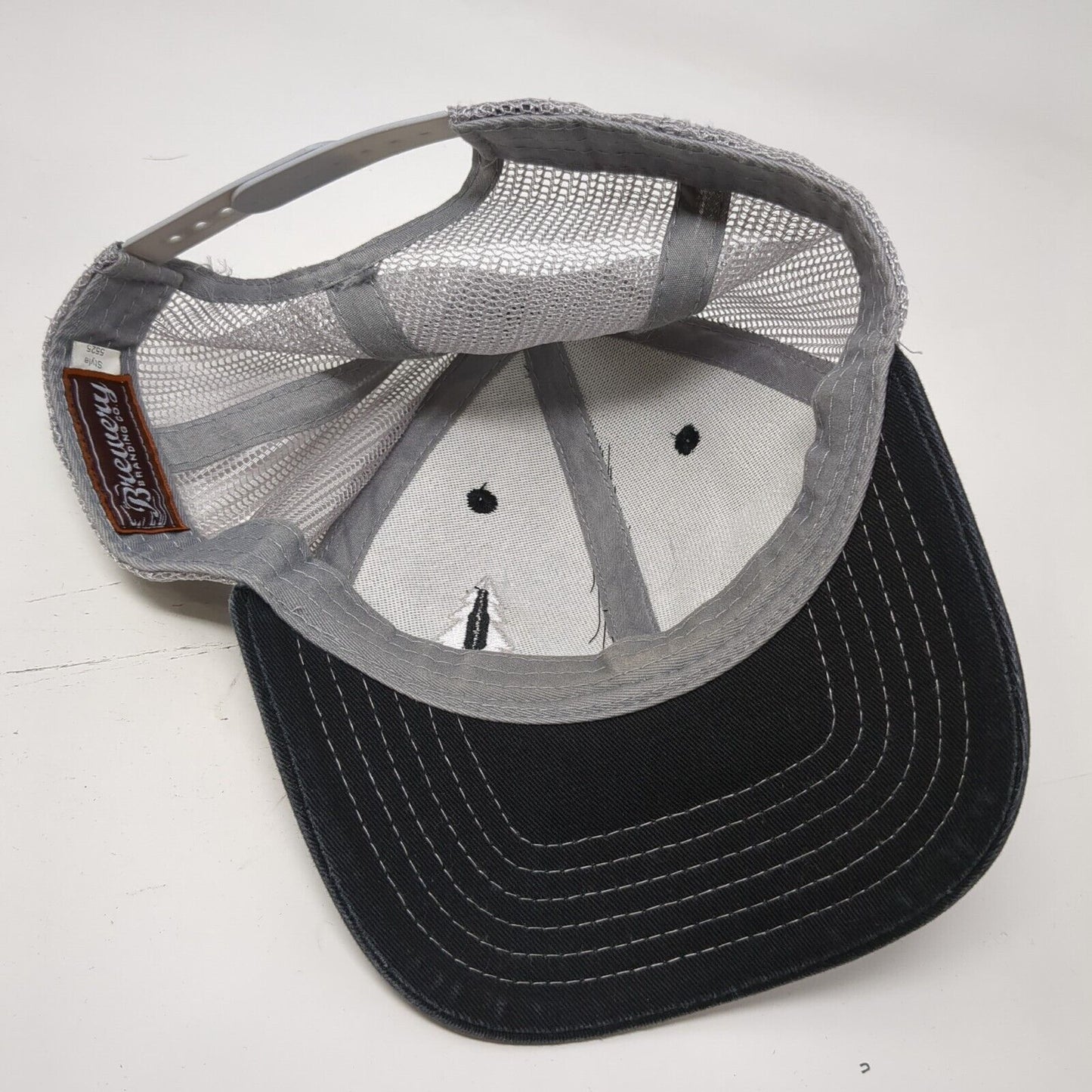 Backwoods Snapback Trucker Hat Gray OS Adjustable Mesh Back 6 Panel Brewery