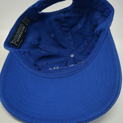 Fahrenheit Headwear Baseball Cap Blue One Size Pinstripes Strapback Cotton Hat