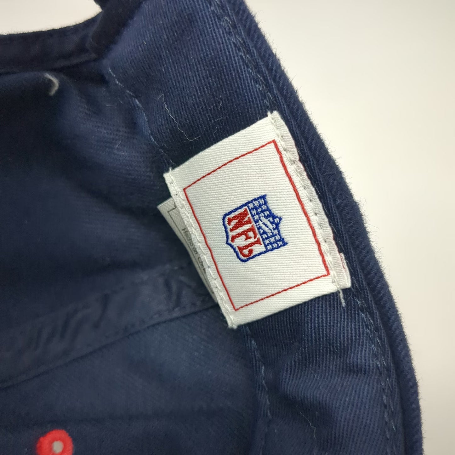 NFL New England Patriots Blue One Size Cap Hat Embroidered Logo Strapback Cotton