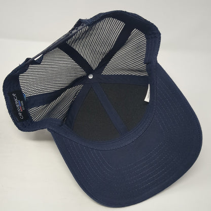 Kount An Equifax Company Snapback Trucker Hat Blue One Size Mesh Back