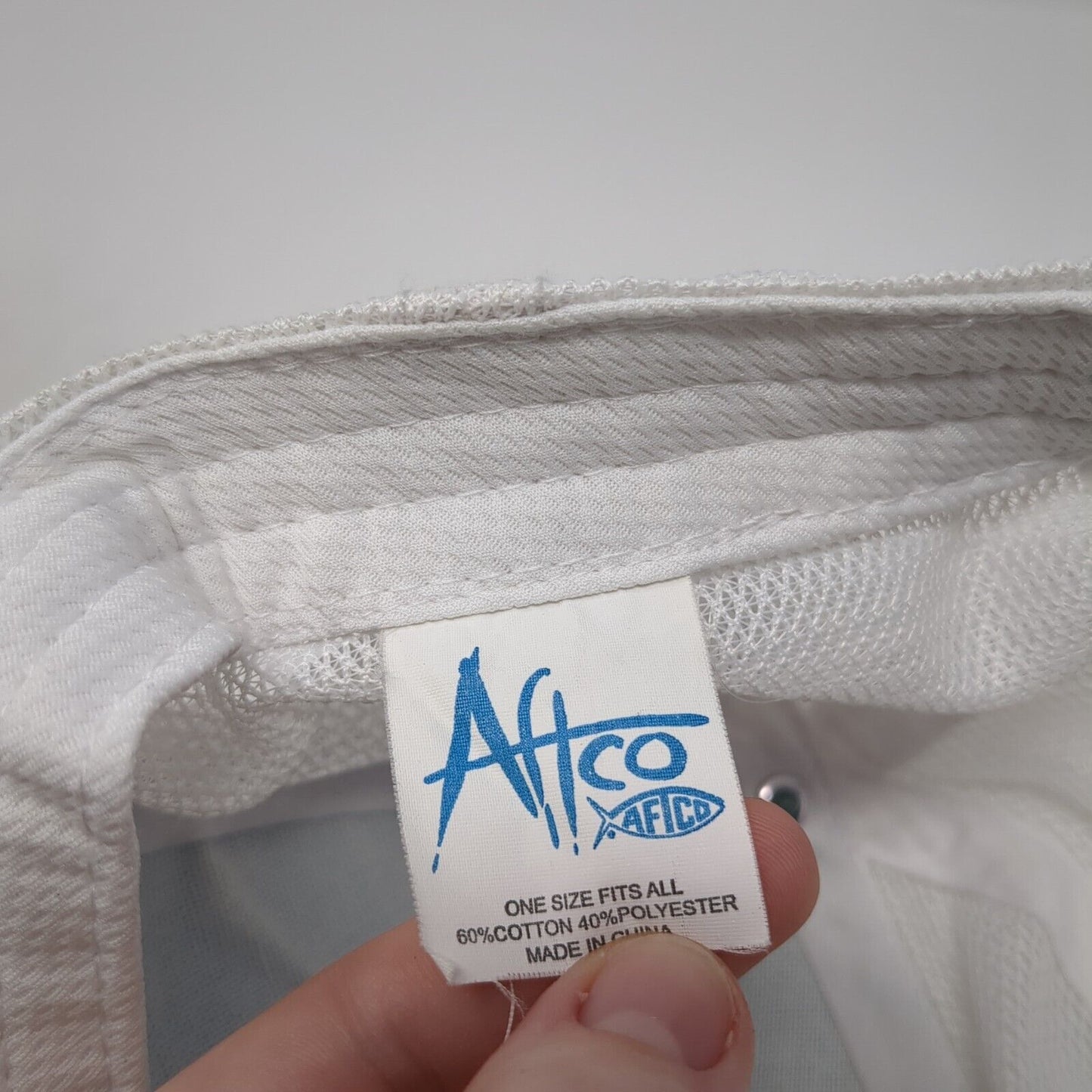 AFTCO Strapback Trucker HatBlue One Size Adjustable Embroidered Mesh Back