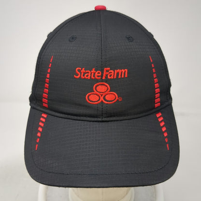 Cap America State Farm Logo Baseball Cap Black Red One Size Strapback Golf Hat