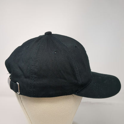 Black Baseball Cap One Size Metal Ring Piercings Distressed Embroidery Hat Punk