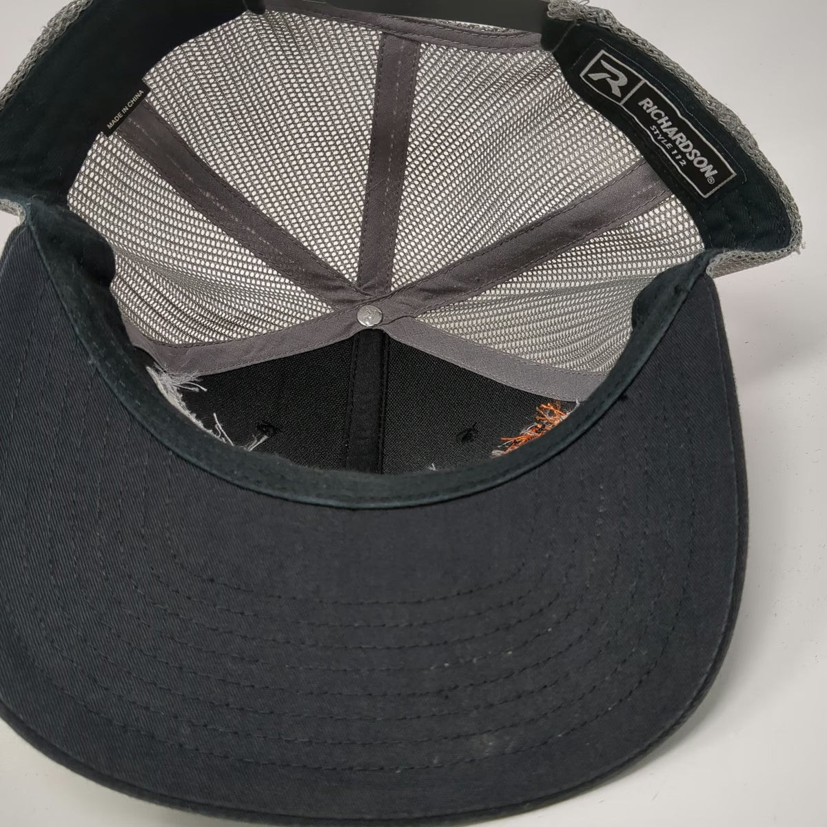 Richardson Trucker Hat Black Gray One Size Lombardo Sporting Arms Snapback Mesh