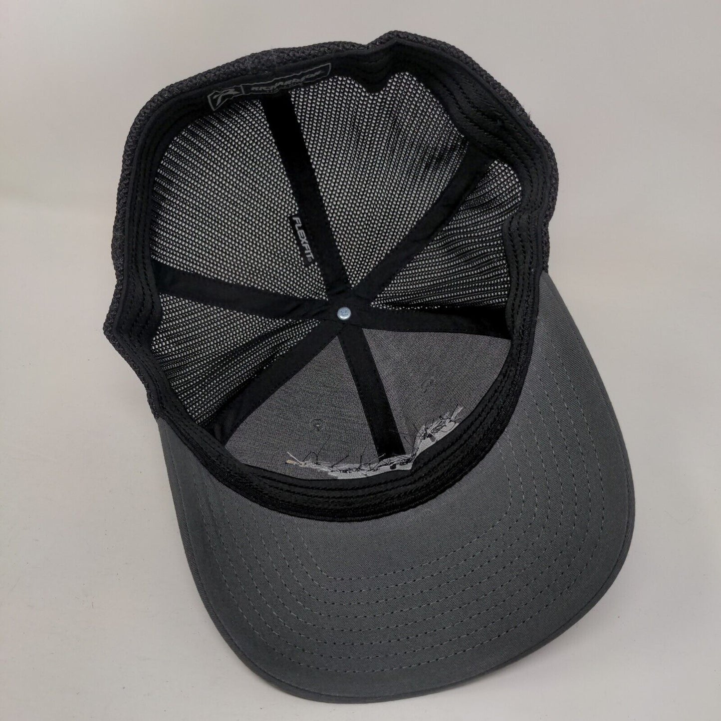 Hop Munitions Fitted Trucker Hat Gray L/XL Embroidered Mesh Back Richardson