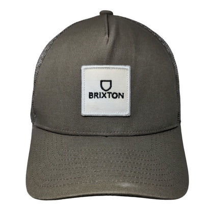 Brixton Snapback Trucker Hat Tan One Size Embroiidered Mesh Back Netplus
