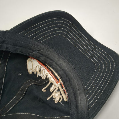 Baseball Cap Black One Size Otter Lake PA Contrast Stitch Slideback Cotton hat