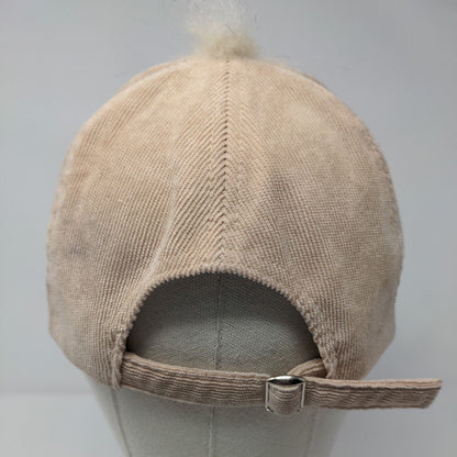 Unbranded Slideback Hat Solid Tan OSFA Adjustable Blank Corduroy