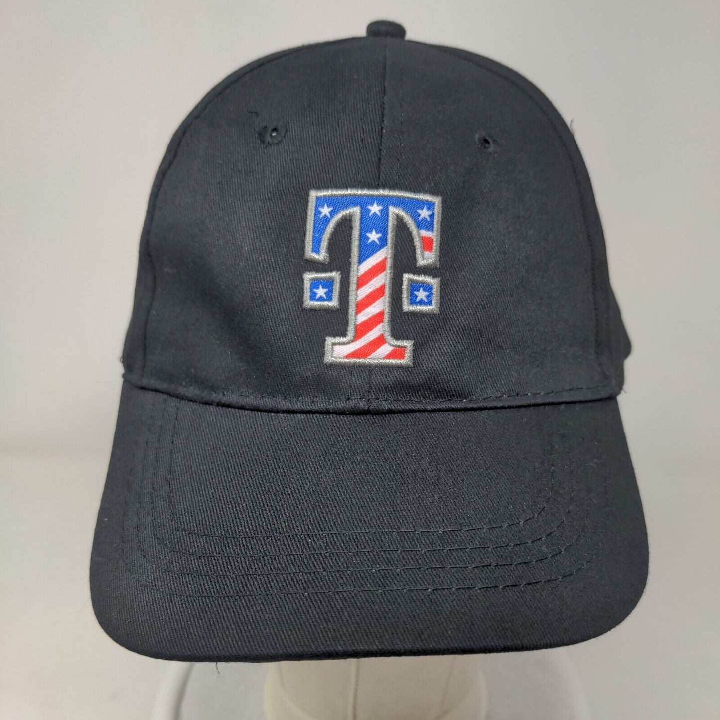 T-Mobile Strapback Hat Black One Size Embroidered Patriotic Camo